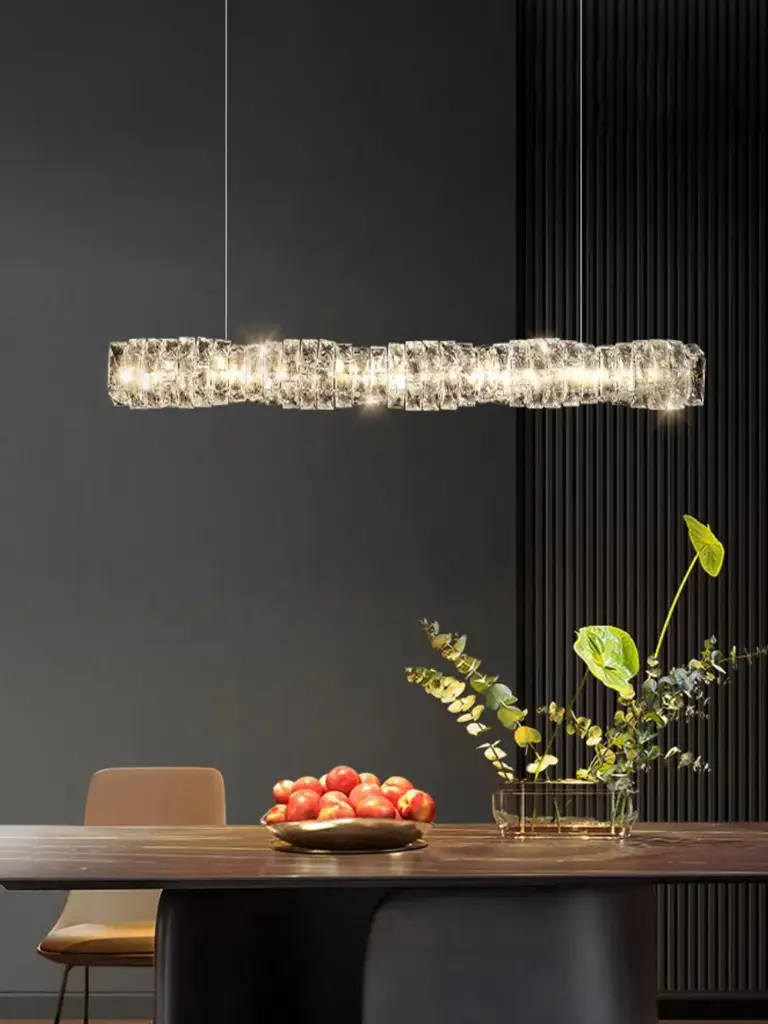 linear chandelier light zone