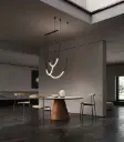 Sculptural Arc Linear Chandelier light zone