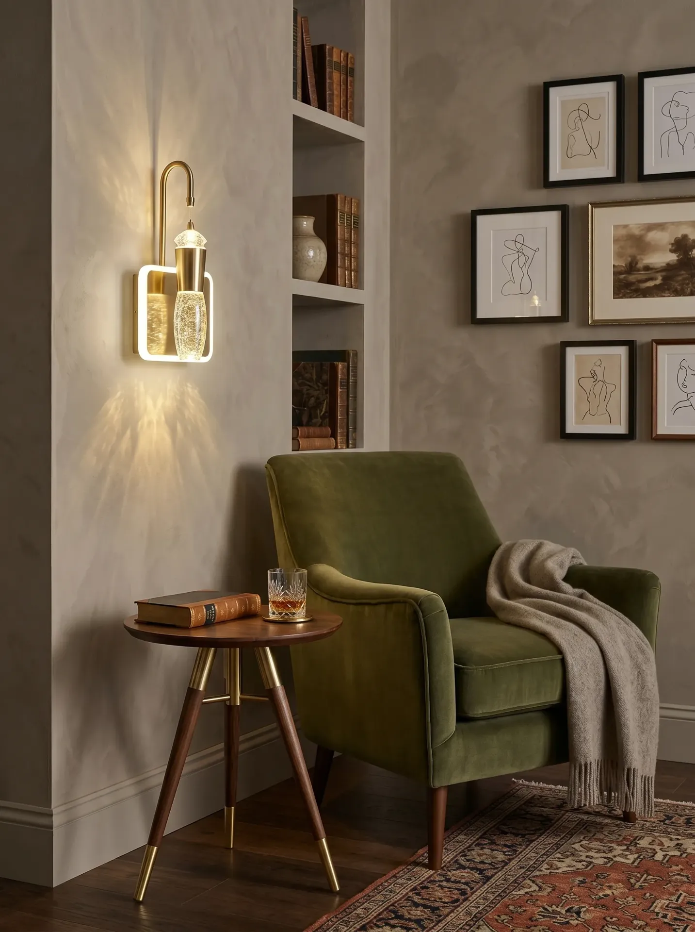Gold Hang Wall Light