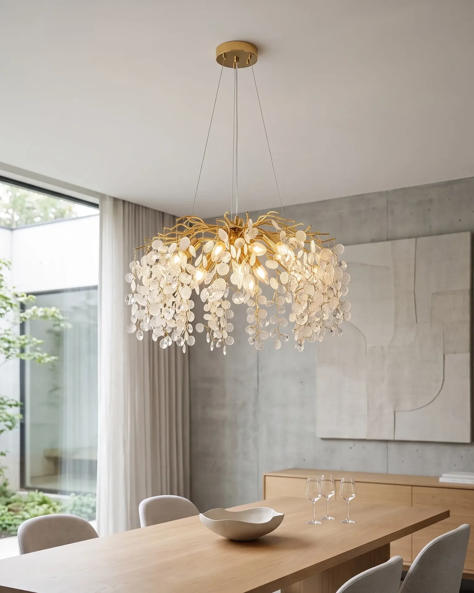 Firefly Crystal Gold Chandelier