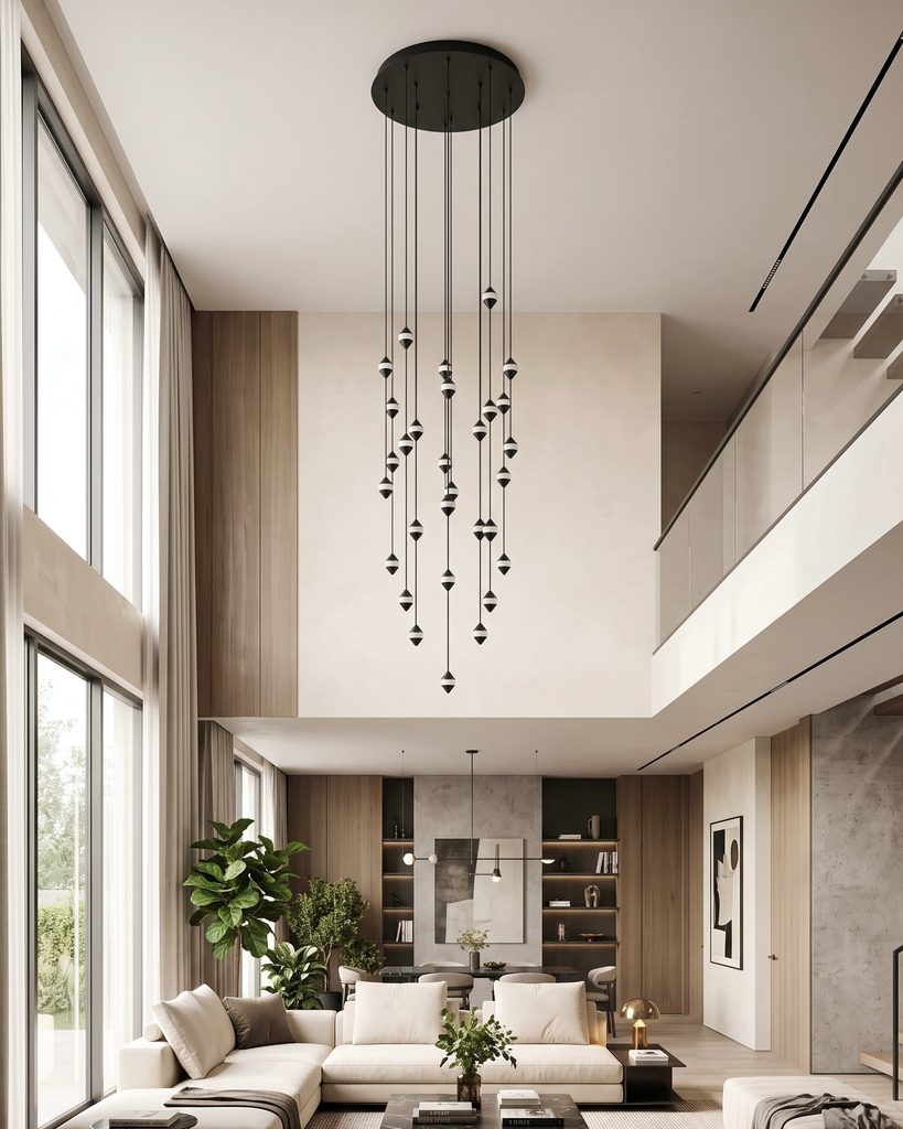 Meteor Double Height Chandelier 