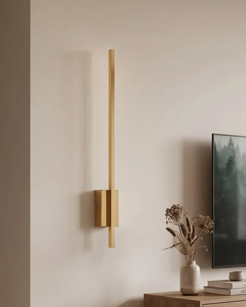 Meridian Brushed Gold Wall Light