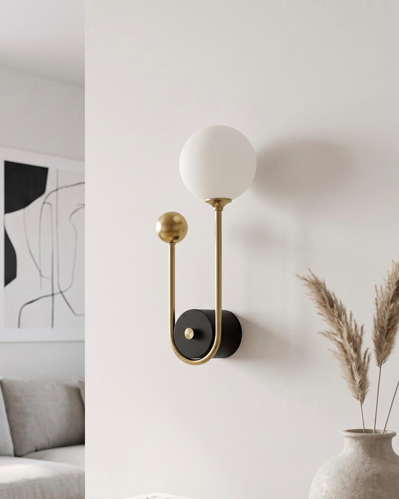Brass Curl Wall Light