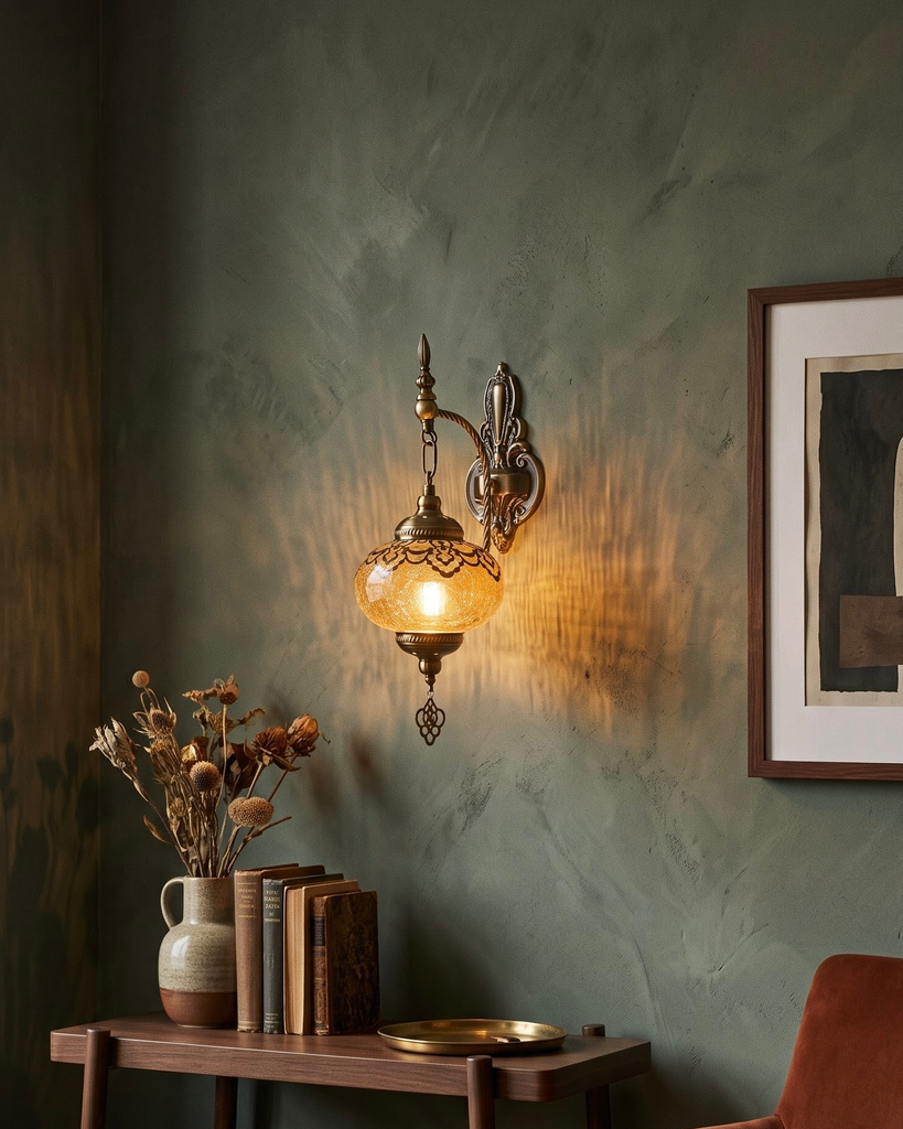 Mark Amber Sconce