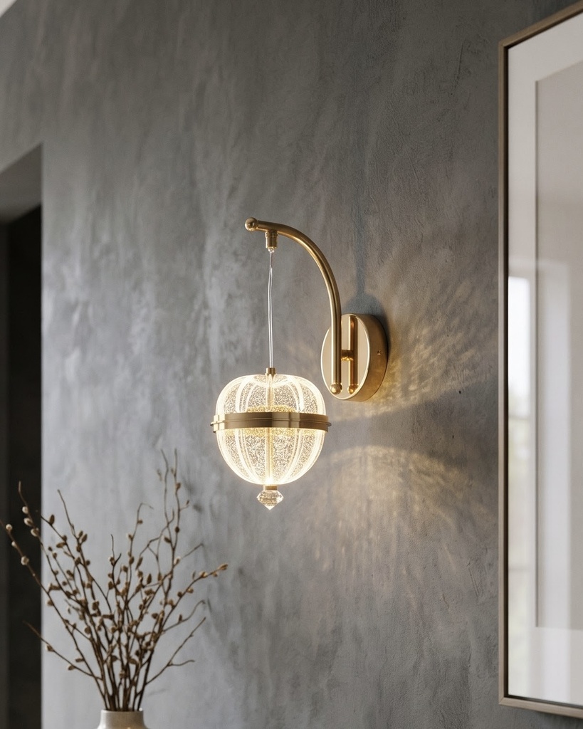 Brass Drop Wall Light