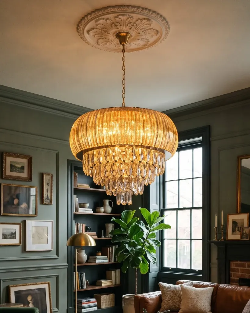 Amber Empress Cascade Chandelier